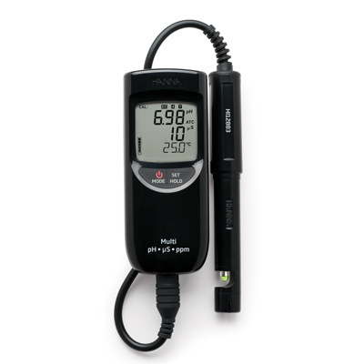 哈納高量程防水型 pH-EC-TDS-℃測定儀HI991301